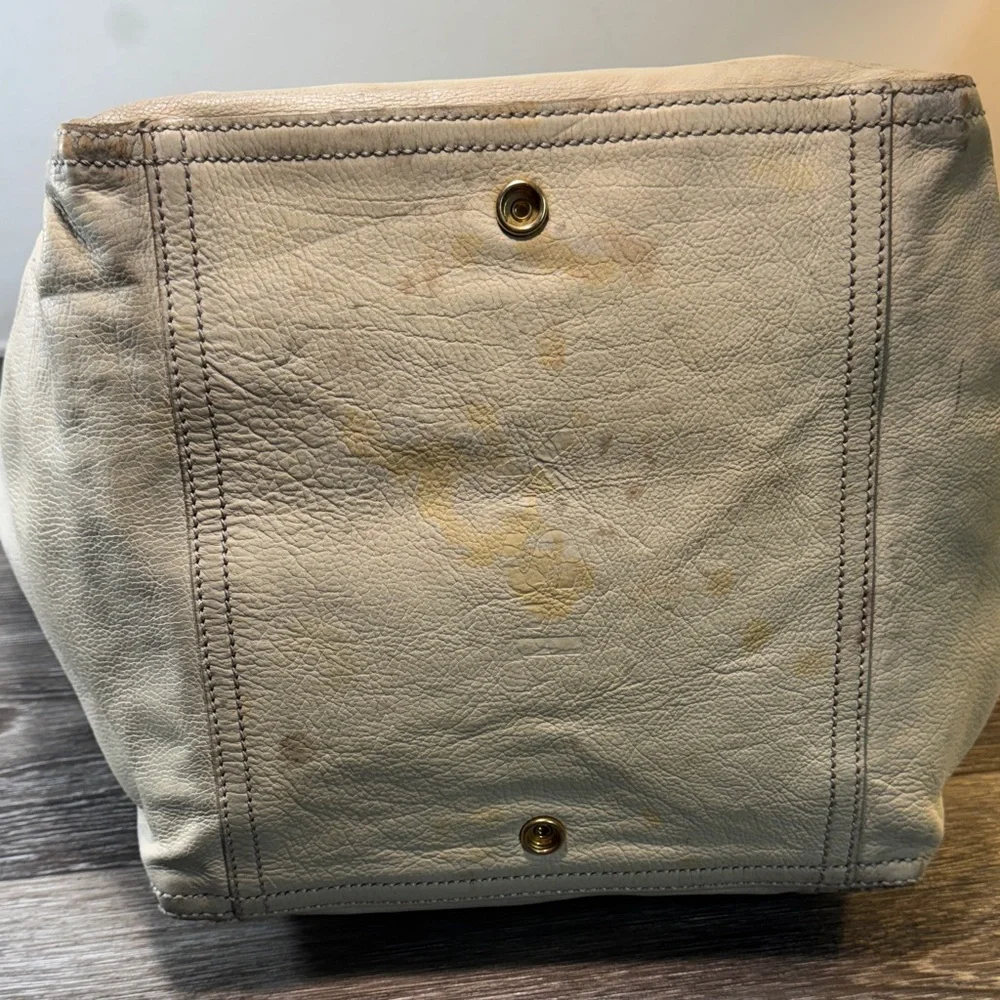 Authentic YSL Cream Tote Bag